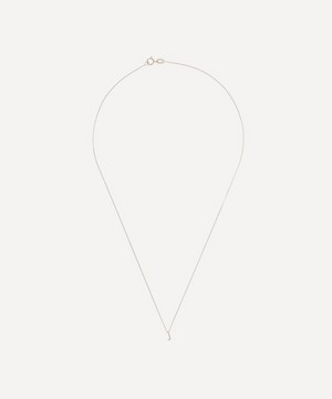 AURUM + GREY - 9ct Gold J Diamond Initial Pendant Necklace image number 2