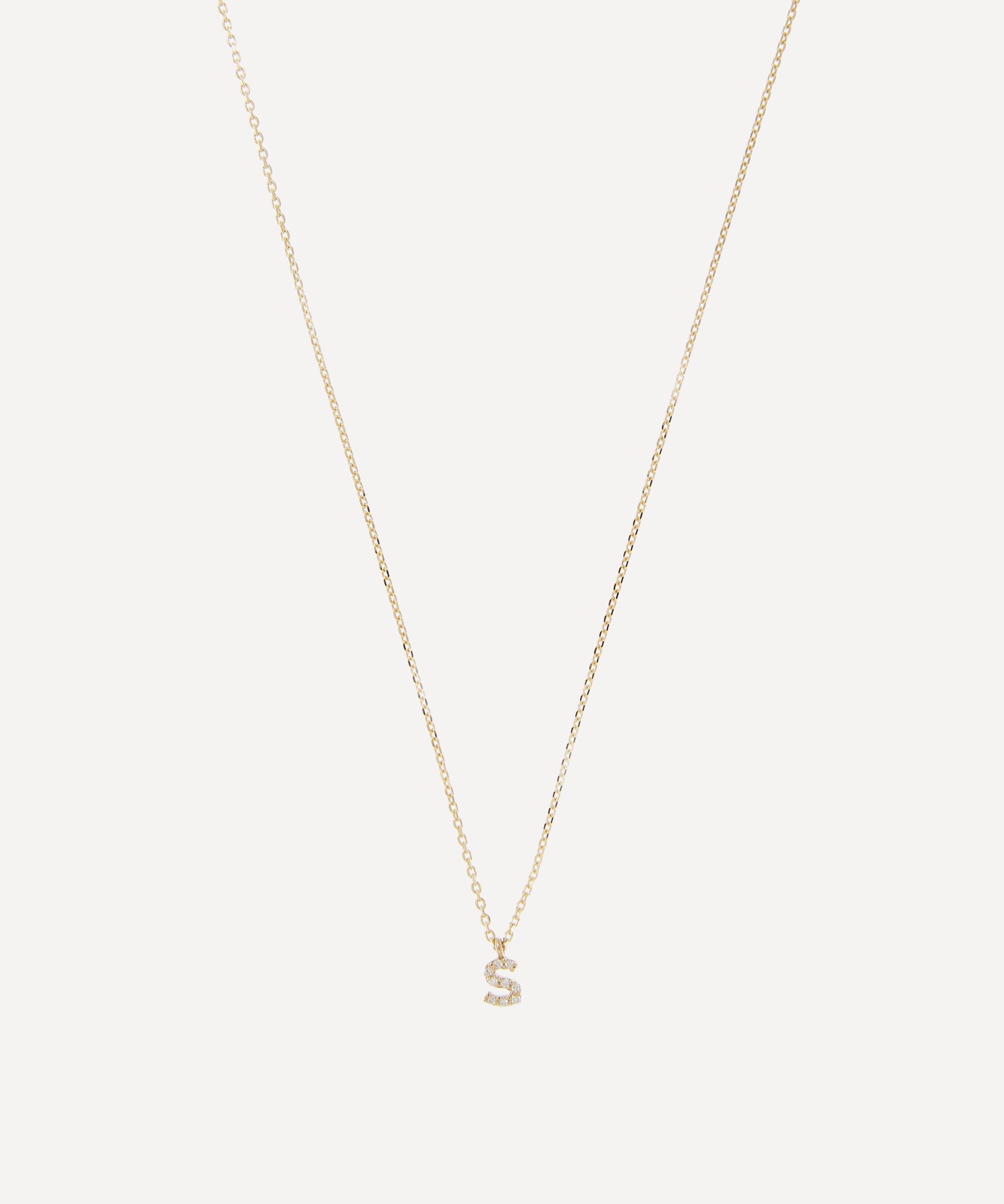 9ct Yellow Gold Diamond Initial A Pendant Charm