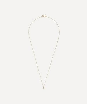 AURUM + GREY - 9ct Gold S Diamond Initial Pendant Necklace image number 2