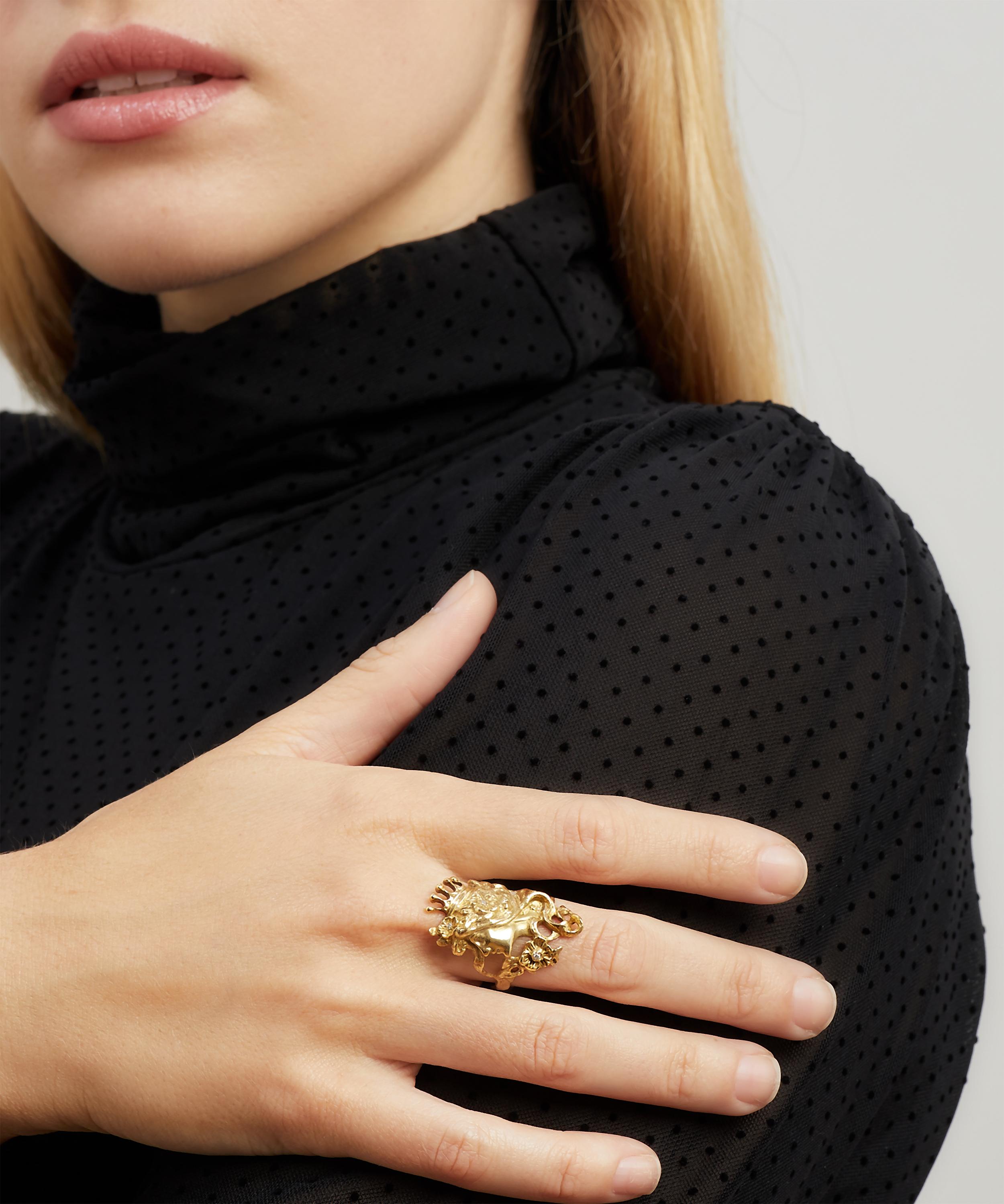 Kojis - Gold Art Nouveau-Style Diamond Ring image number 1