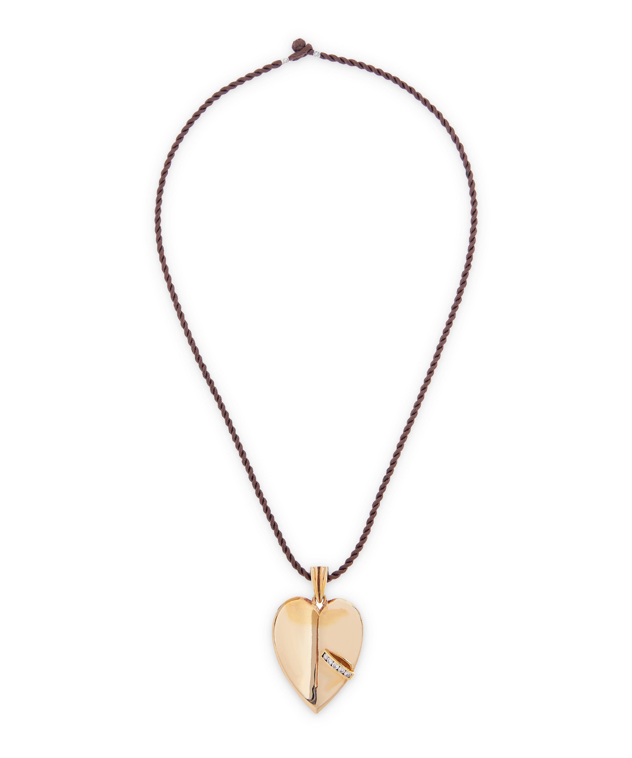 Kojis - Gold Diamond Heart Pendant Necklace image number 2