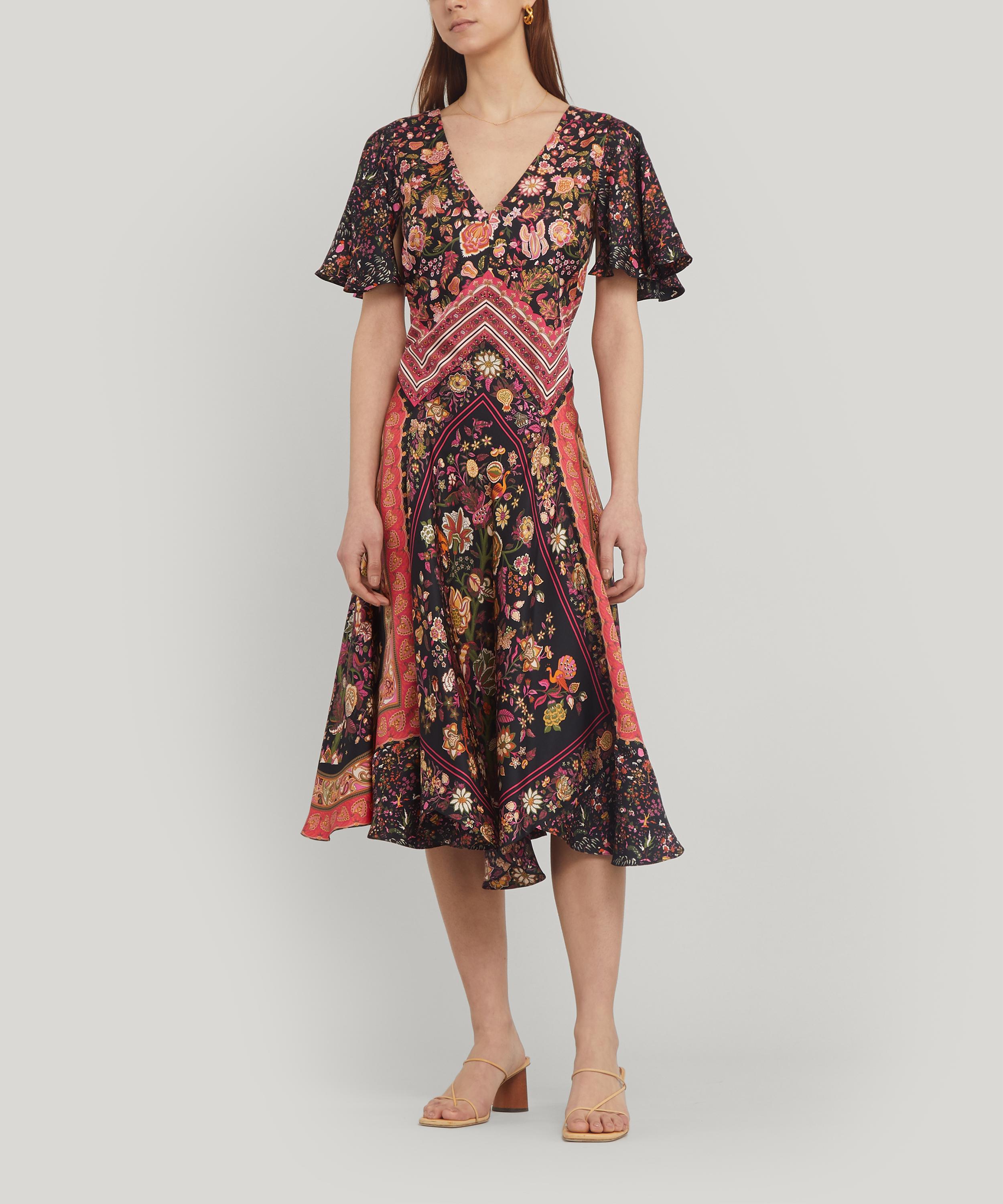 Liberty - Tree of Life Silk Satin Scarf Dress image number 1