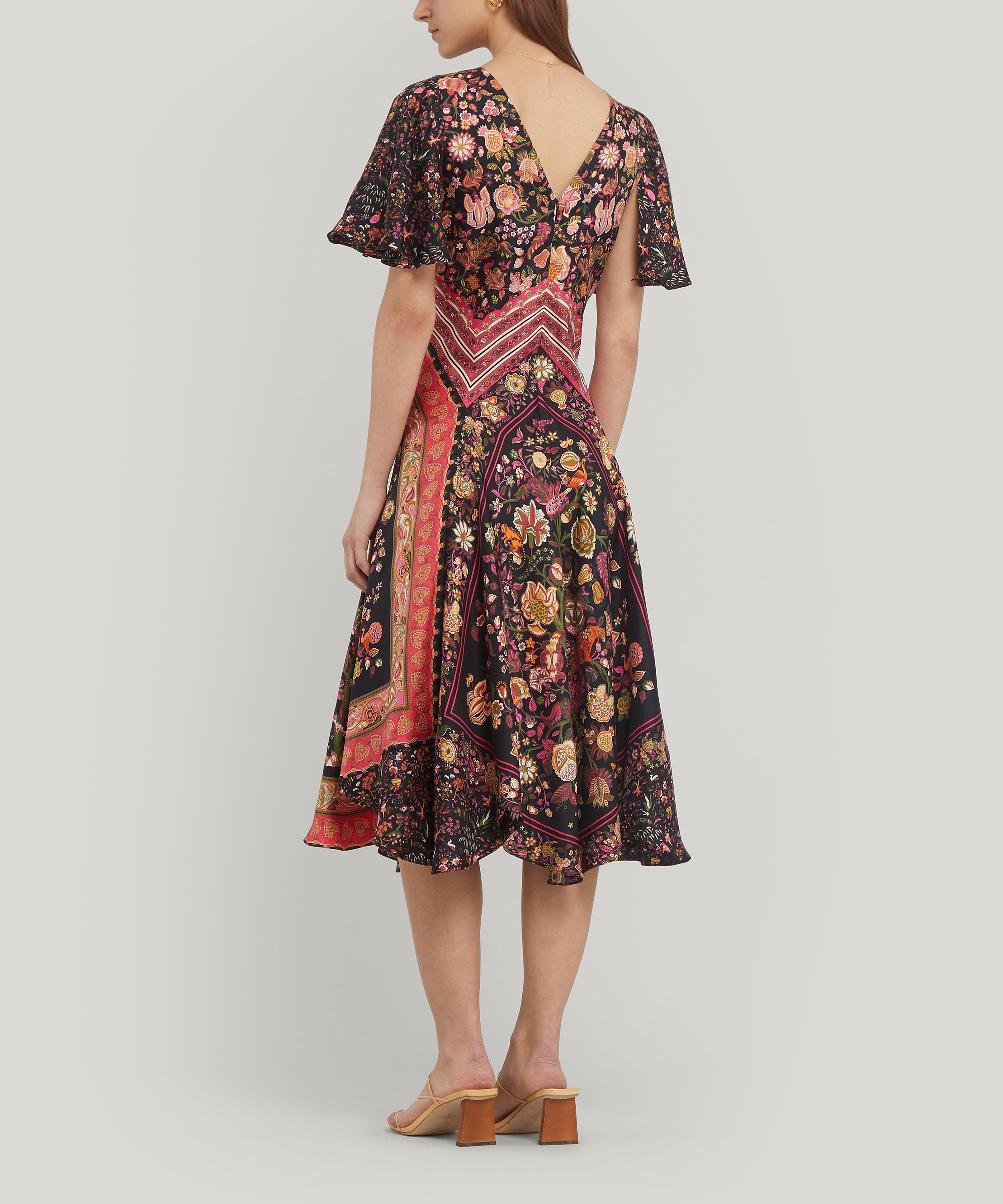 Liberty - Tree of Life Silk Satin Scarf Dress image number 3