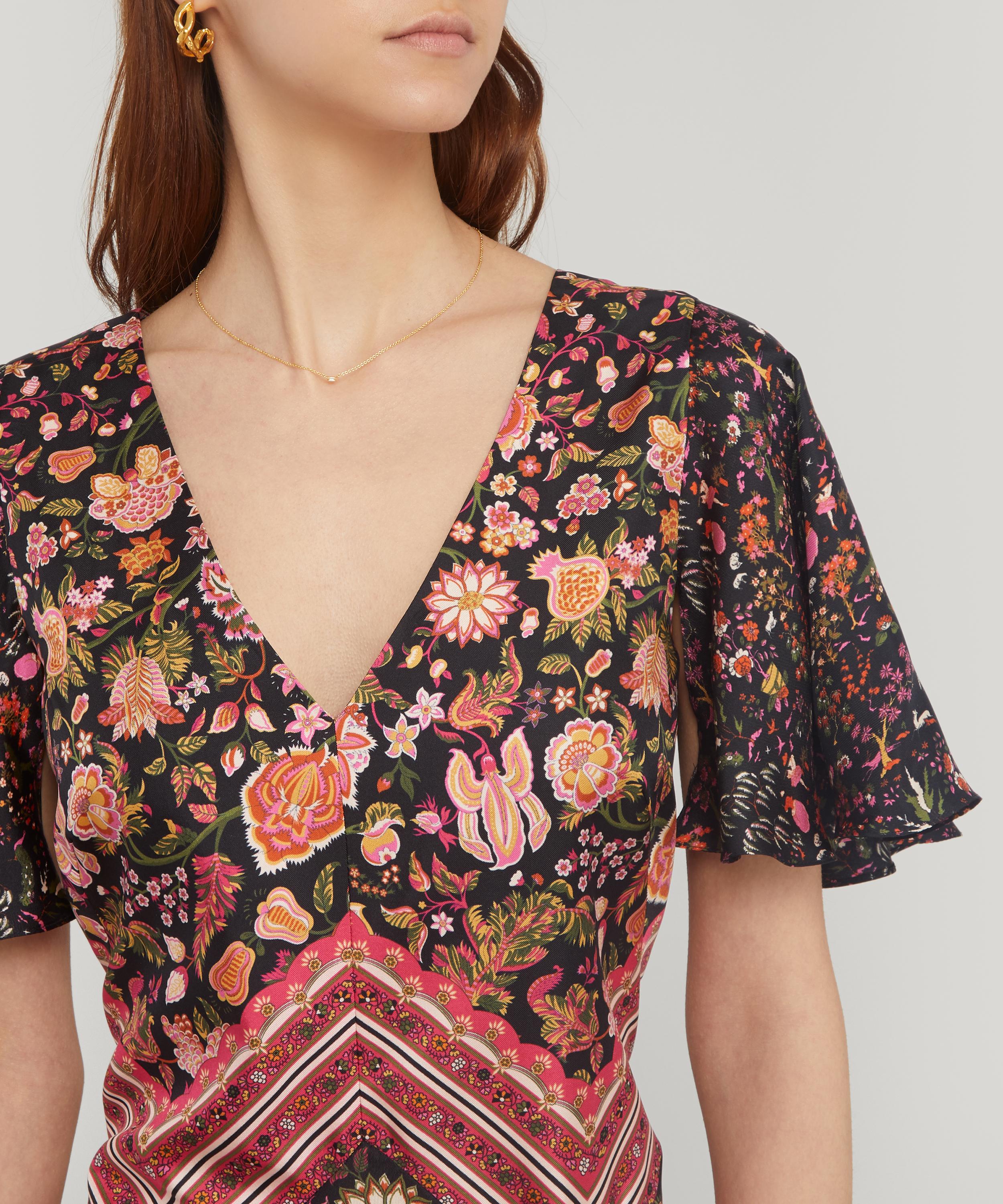Liberty - Tree of Life Silk Satin Scarf Dress image number 4