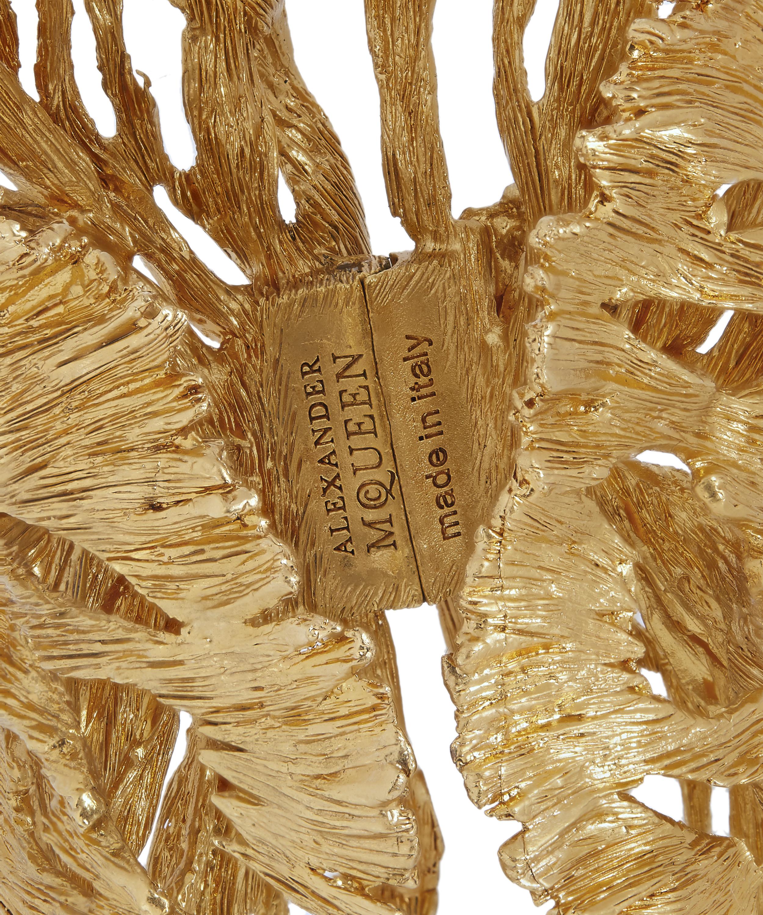 Designer Vintage - Turn of the Century Alexander McQueen Gilt Butterfly Cuff Bracelet image number 3