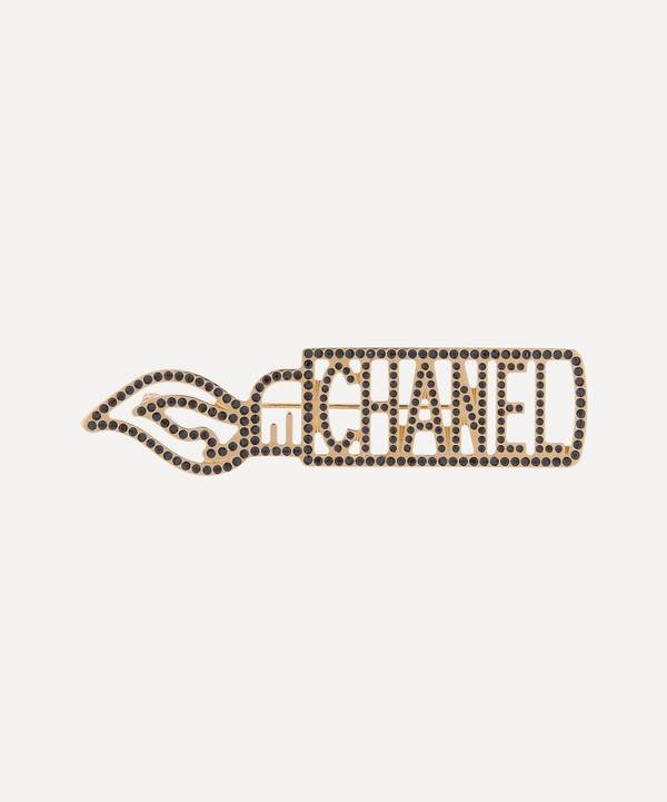 Designer Vintage - Turn of the Century Chanel Gilt Faux Jet Christmas Brooch
