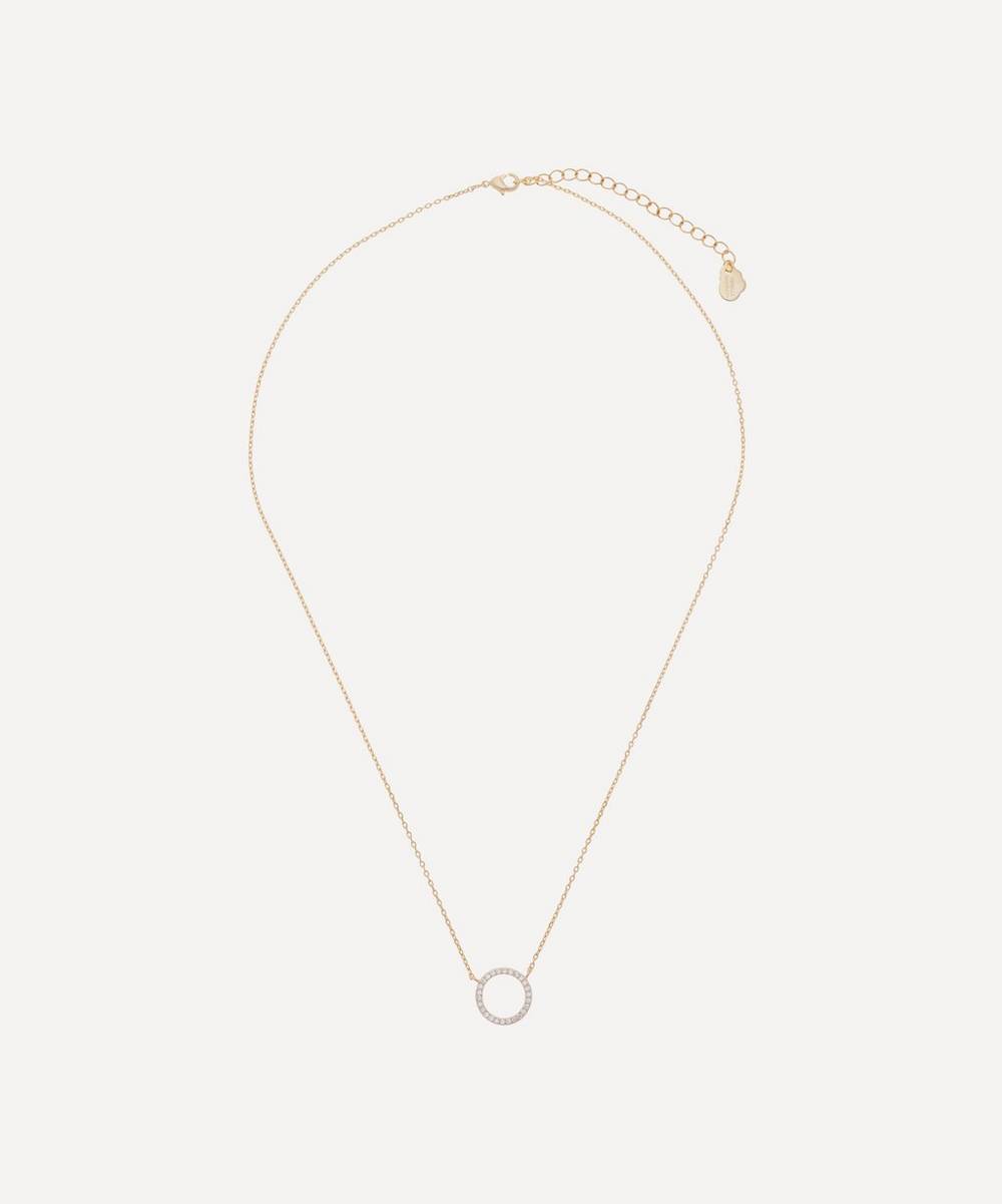 Estella Bartlett - Gold-Plated Cubic Zirconia Circle Pendant Necklace