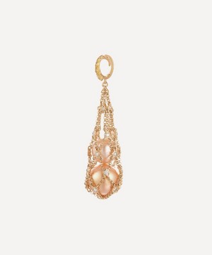 Annoushka - 18ct Gold Lattice Pearl and Diamond Net Pendant image number 1