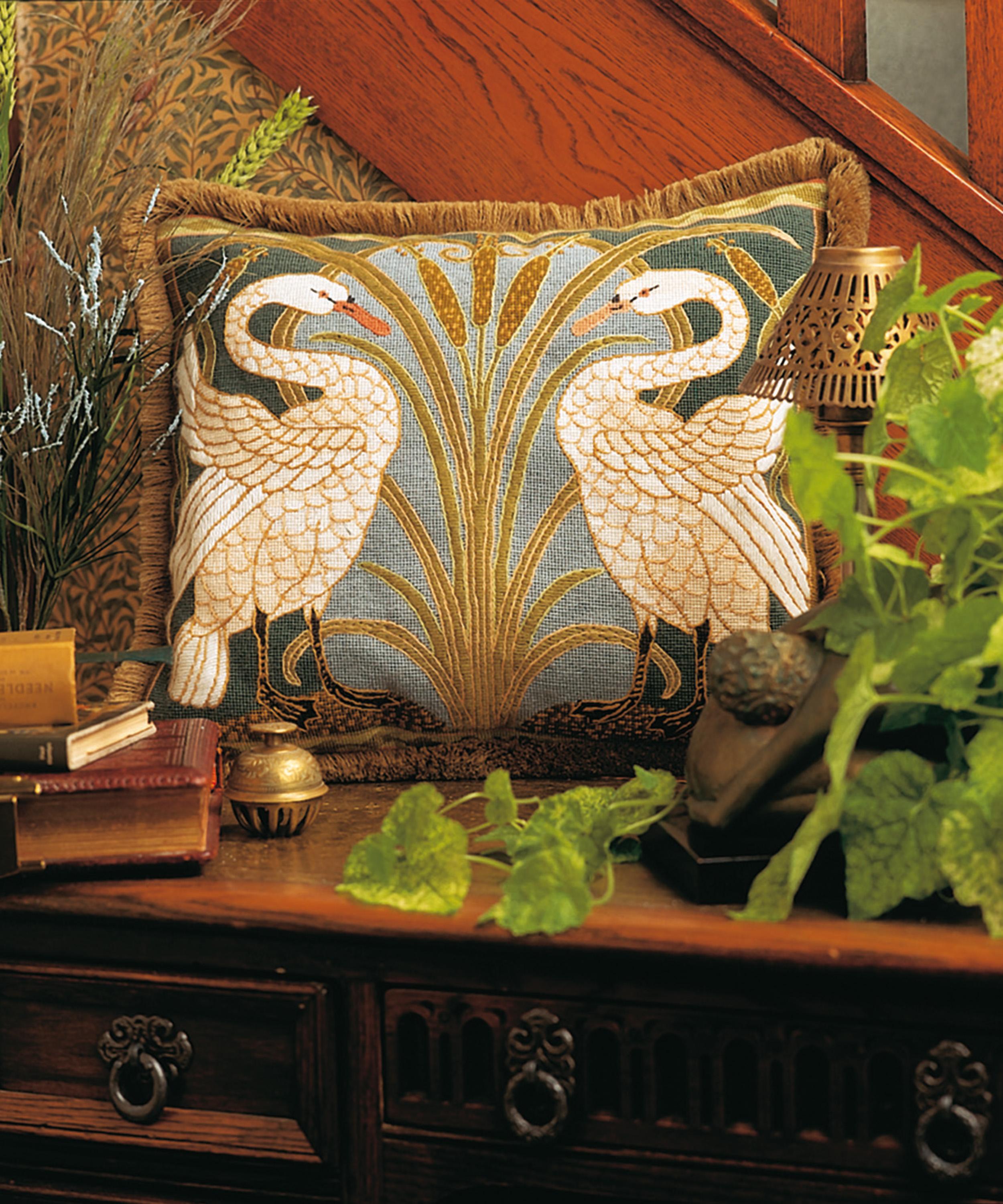 Glorafilia - Swans Cushion Needlepoint Kit image number 1