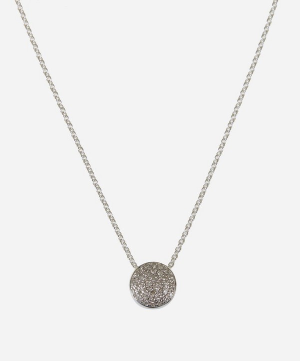 Monica Vinader - Silver Fiji Diamond Button Necklace image number null