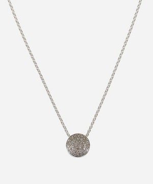 Monica Vinader - Silver Fiji Diamond Button Necklace image number 0