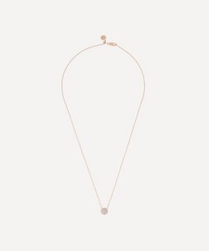Monica Vinader - Rose Gold Plated Vermeil Silver Fiji Diamond Button Necklace image number 1