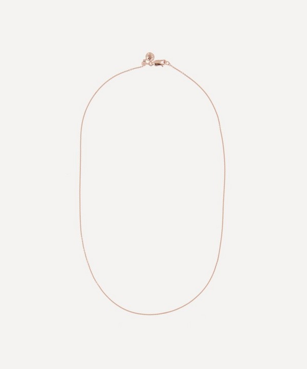 Monica Vinader - Rose Gold Plated Vermeil Silver Short Rolo Chain image number null