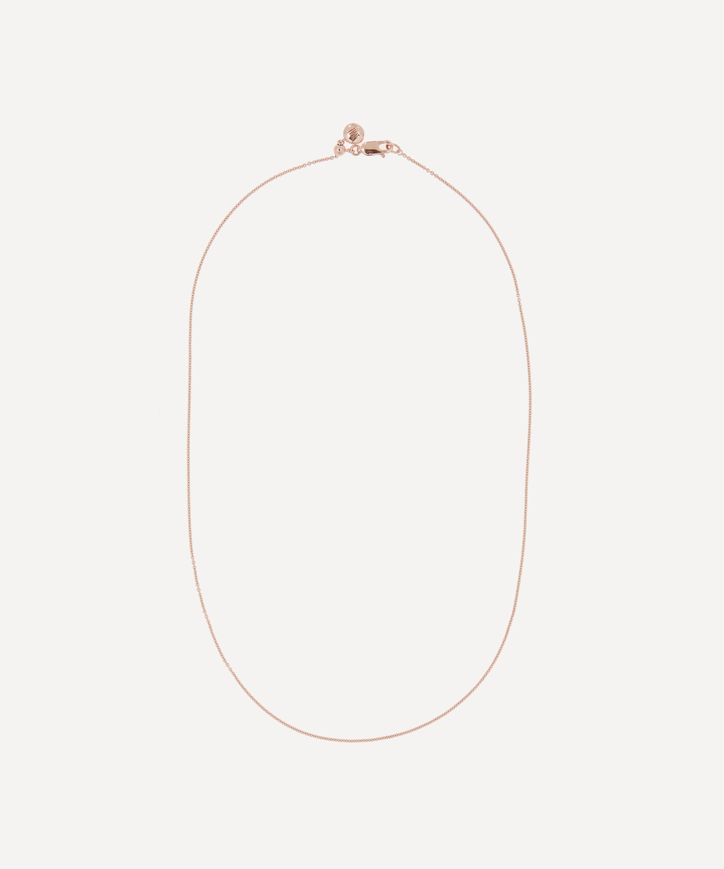 Monica Vinader - Rose Gold Plated Vermeil Silver Short Rolo Chain image number 0