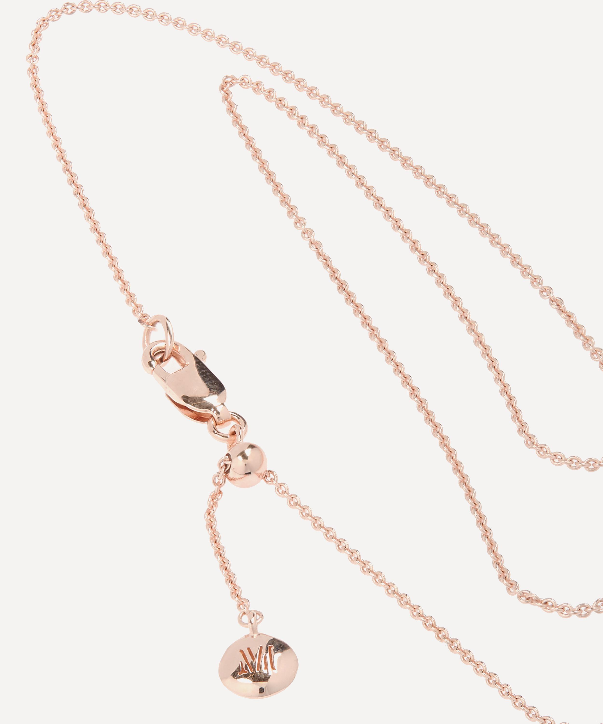 Monica Vinader - Rose Gold Plated Vermeil Silver Short Rolo Chain image number 1