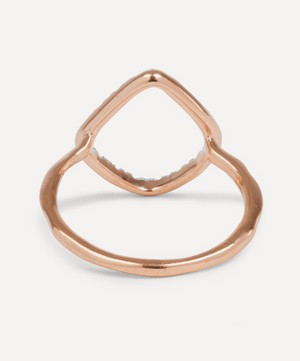 Monica Vinader - Rose Gold Plated Vermeil Silver Riva Diamond Hoop Ring image number 2