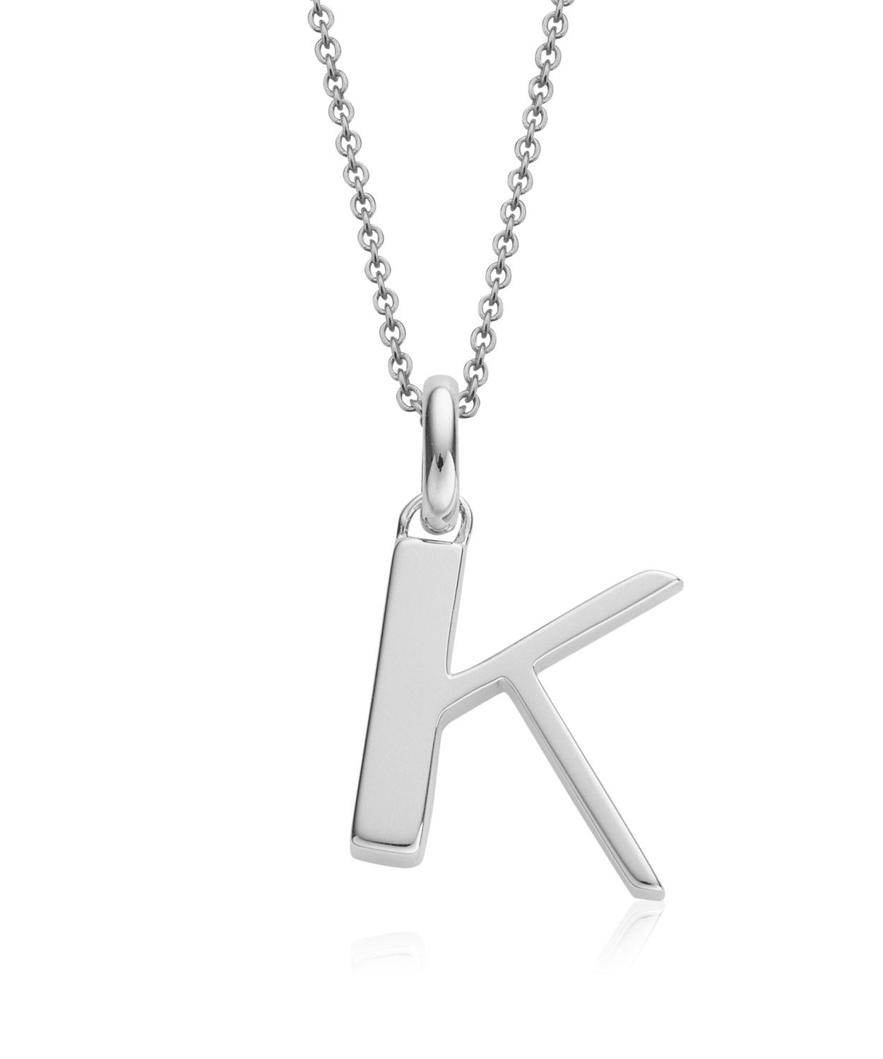 Monica Vinader - Silver Alphabet Pendant A-Z image number 2