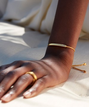 Monica Vinader - Gold Plated Vermeil Silver Linear Chain Bracelet image number 1