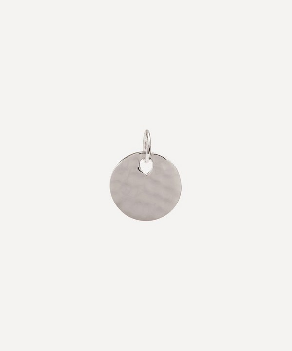 Monica Vinader - Silver Ziggy Round Pendant Charm image number null