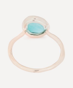 Monica Vinader - Rose Gold Plated Vermeil Silver Siren Amazonite Stacking Ring image number 3