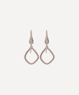 Monica Vinader - Rose Gold Plated Vermeil Silver Riva Diamond Kite Drop Earrings image number 3