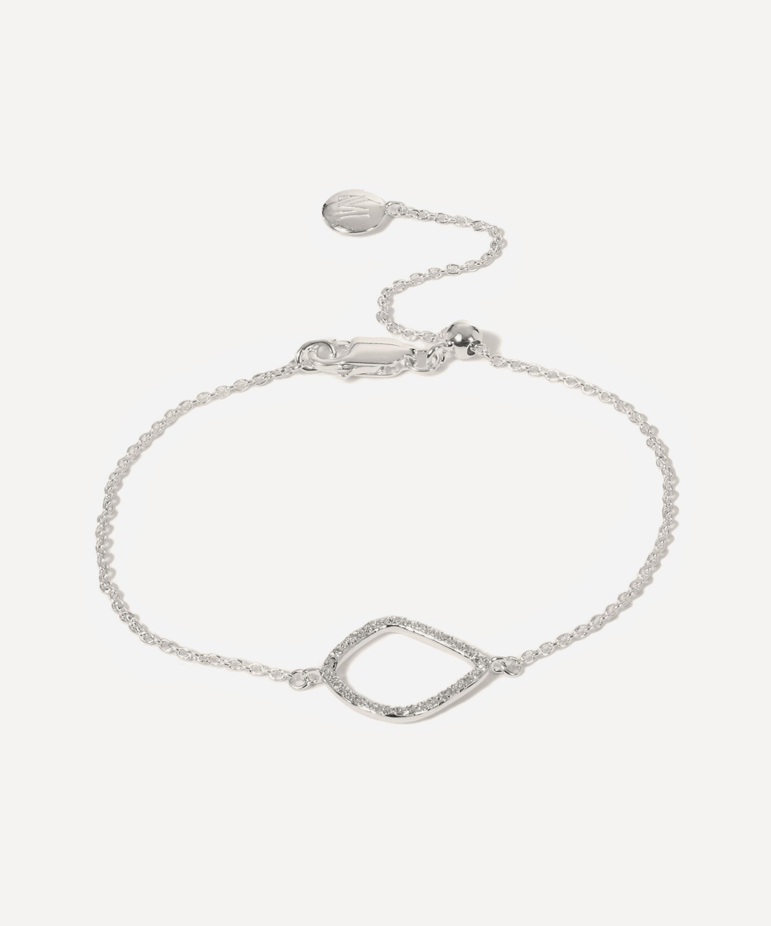 Monica Vinader - Silver Riva Diamond Kite Chain Bracelet image number 0