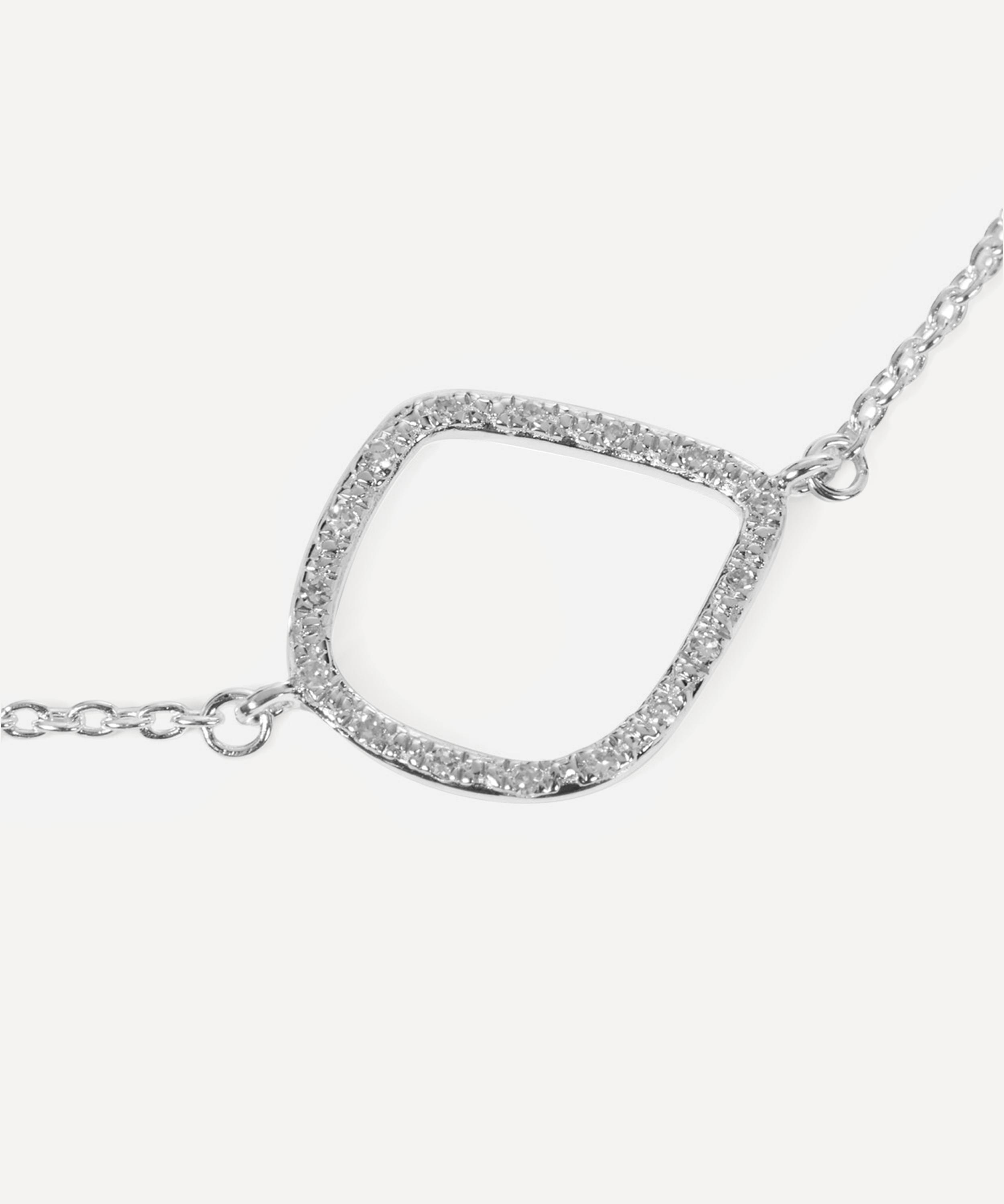 Monica Vinader - Silver Riva Diamond Kite Chain Bracelet image number 4