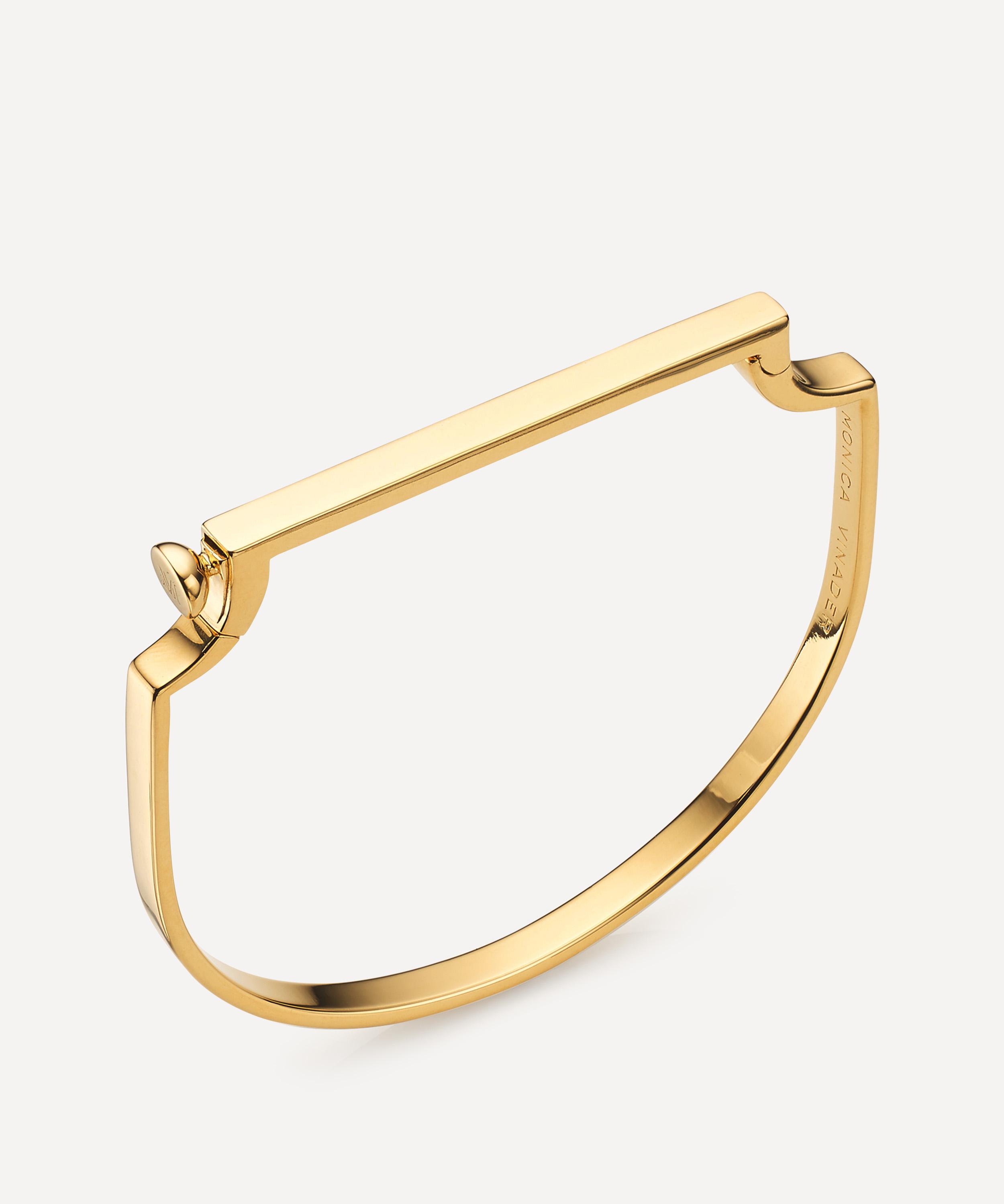 Monica Vinader - 18ct Gold Plated Vermeil Silver Signature Thin Bangle Bracelet image number 0