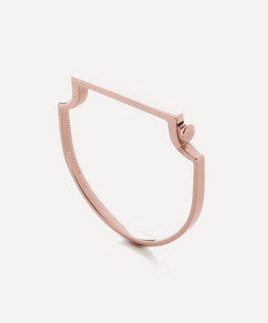 Monica Vinader - Rose Gold Plated Vermeil Silver Signature Thin Bangle image number 1