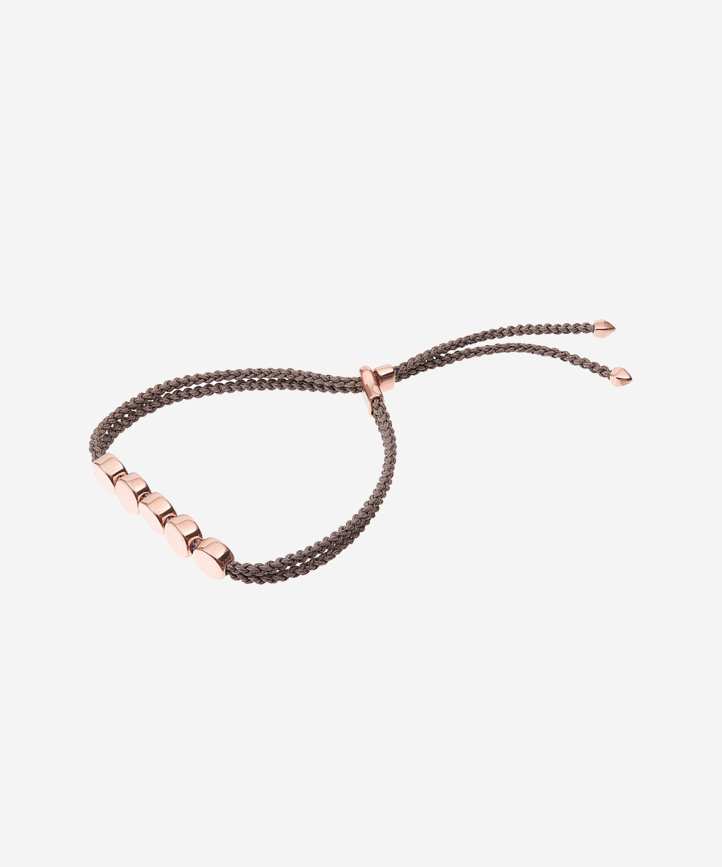 Monica Vinader - Rose Gold Plated Vermeil Silver Linear Bead Friendship Bracelet image number 0