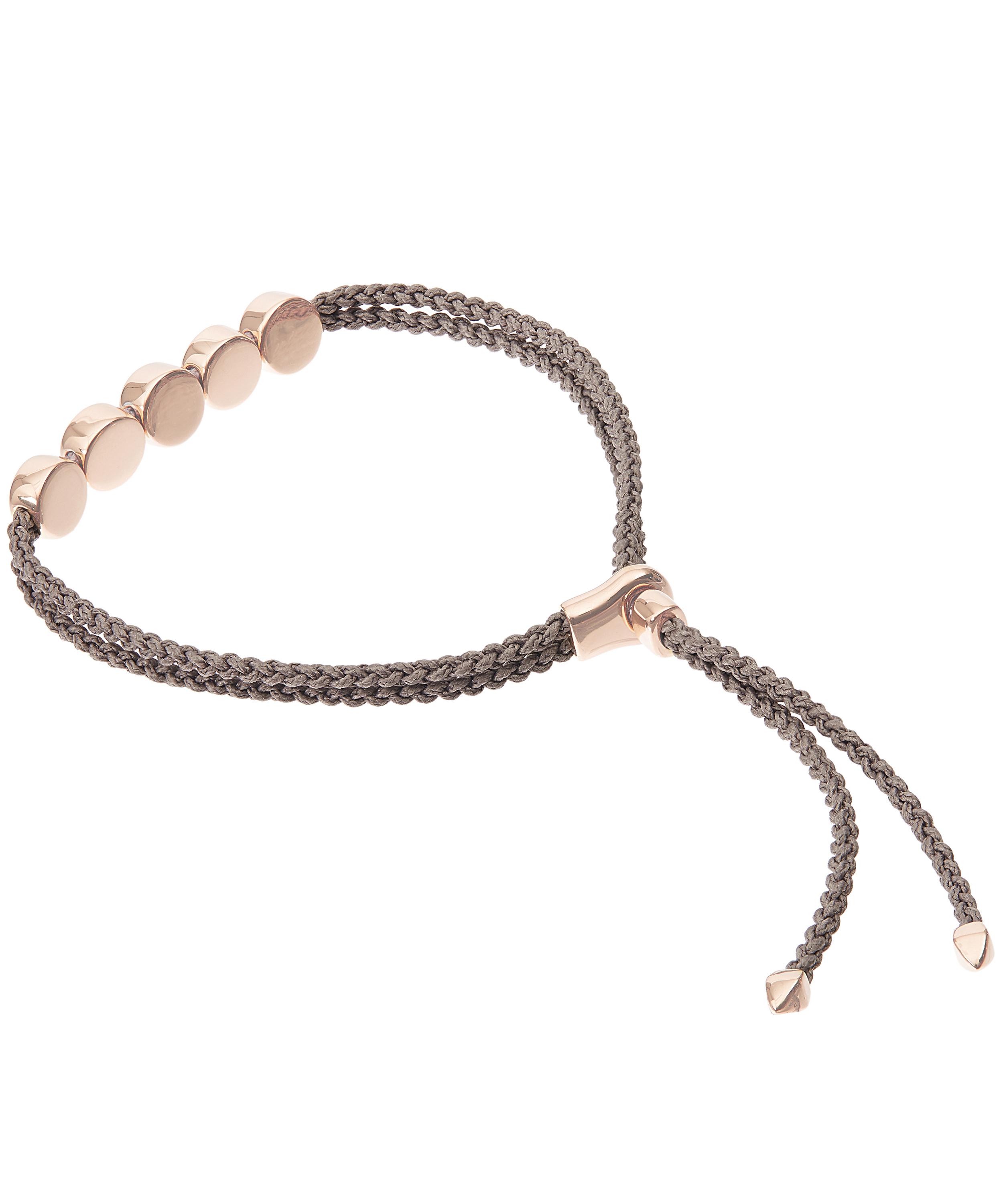 Monica Vinader - Rose Gold Plated Vermeil Silver Linear Bead Friendship Bracelet image number 2