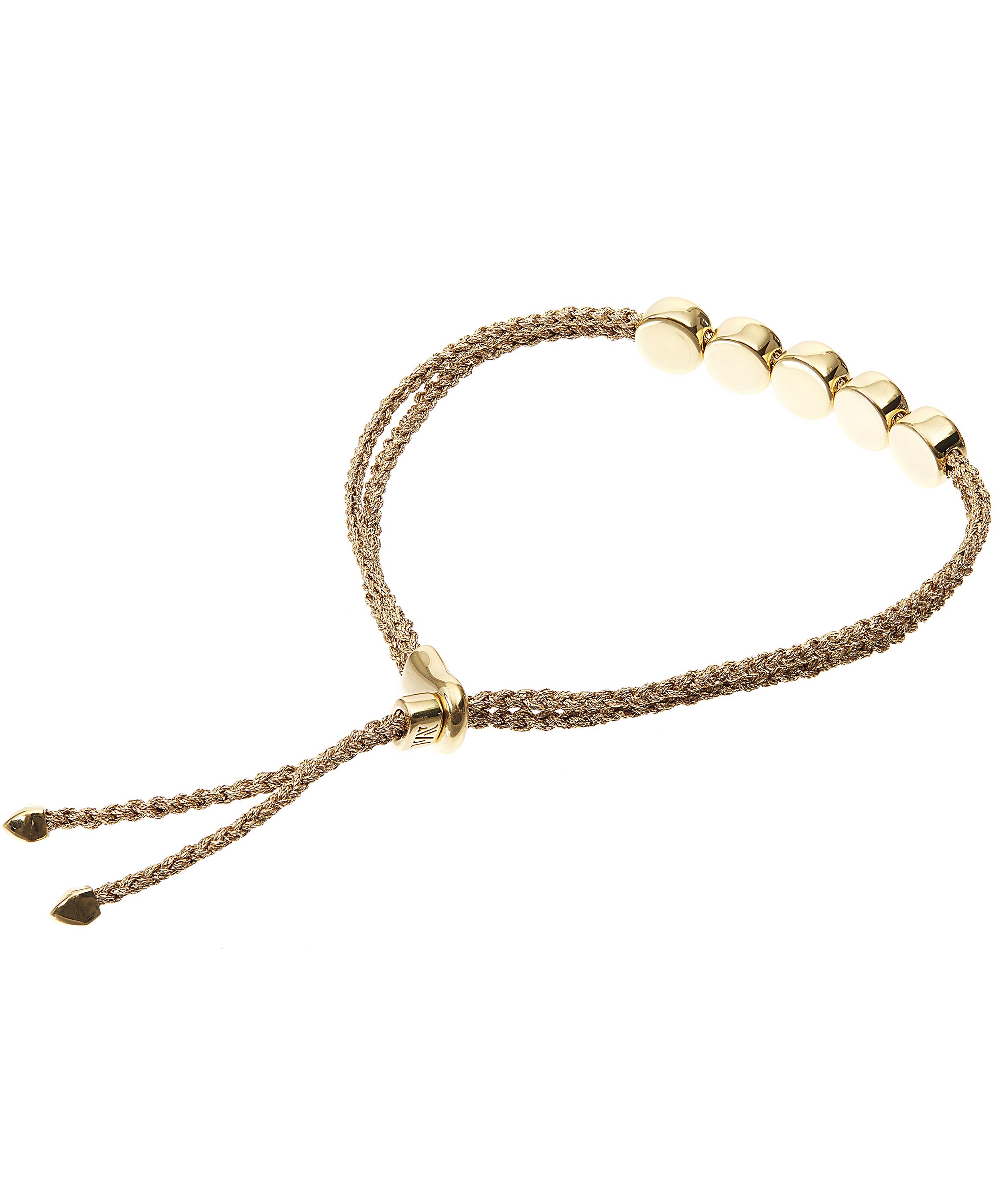 MONICA VINADER Engravable popular Beaded Friendship Bracelet In Metallic