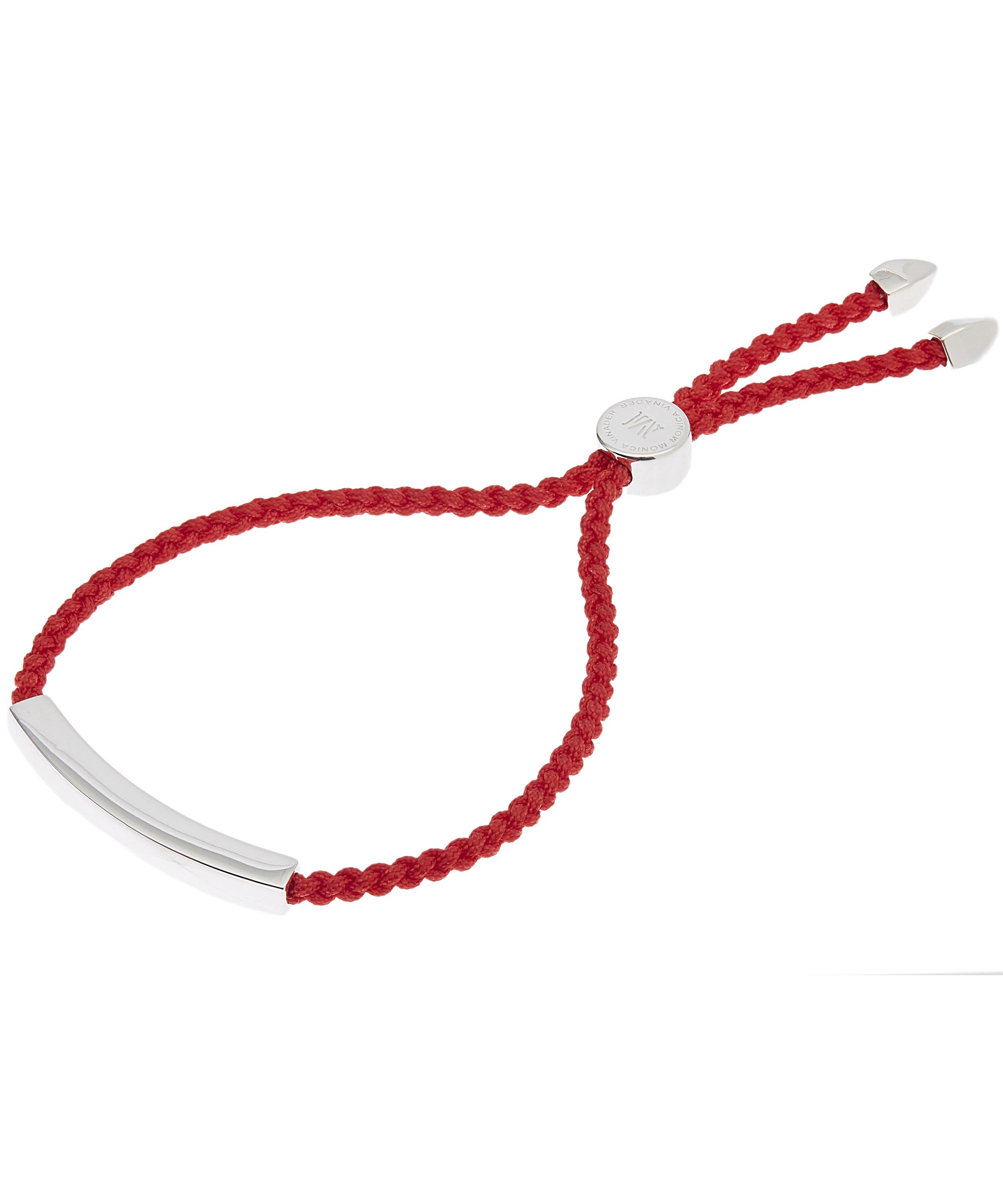 Monica Vinader - Silver Linear Cord Friendship Bracelet image number 0