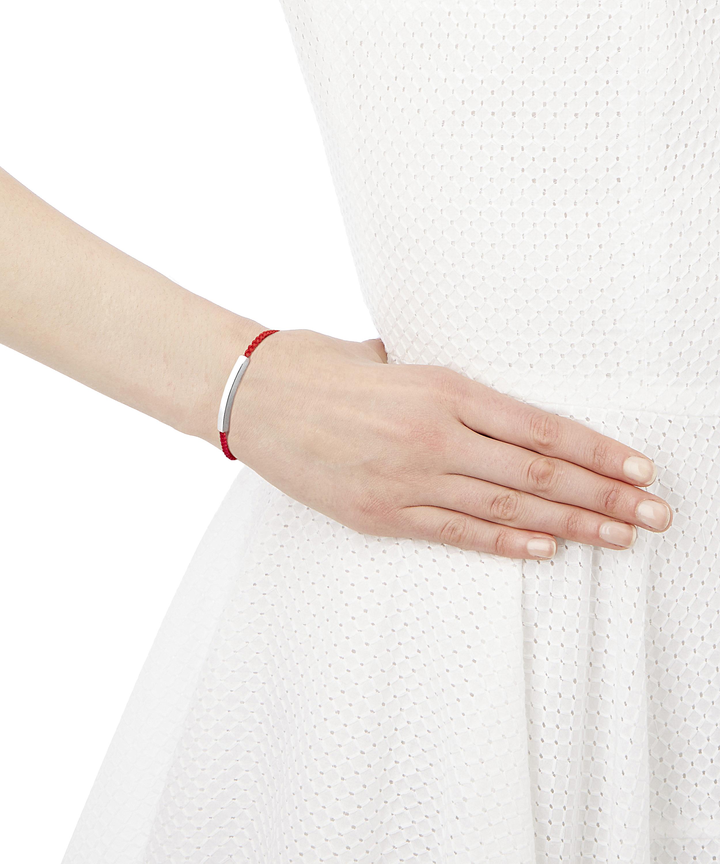 Monica Vinader - Silver Linear Cord Friendship Bracelet image number 1
