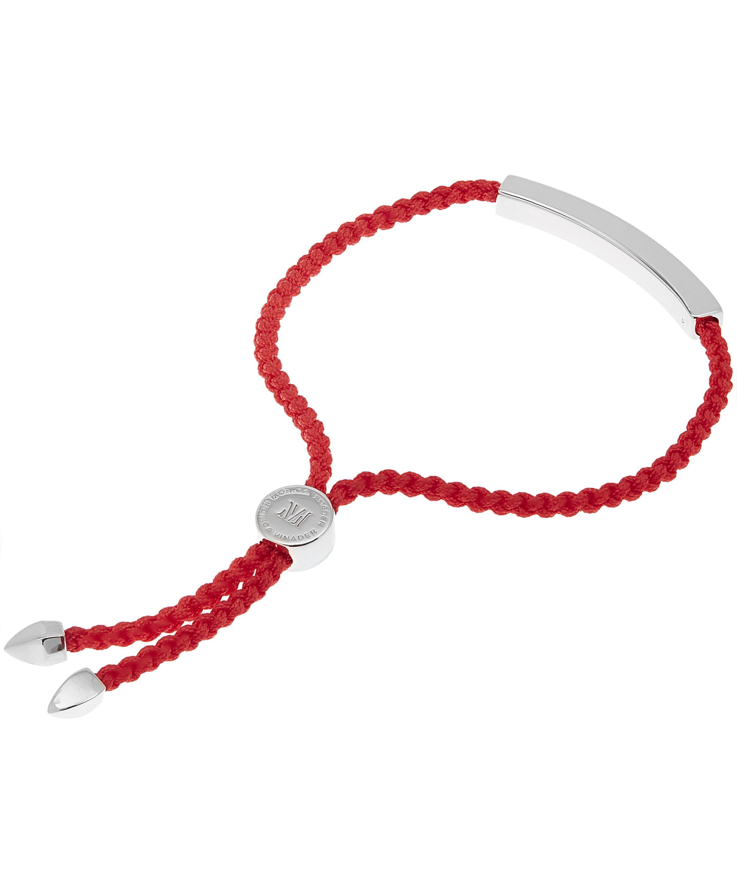 Monica Vinader - Silver Linear Cord Friendship Bracelet image number 3