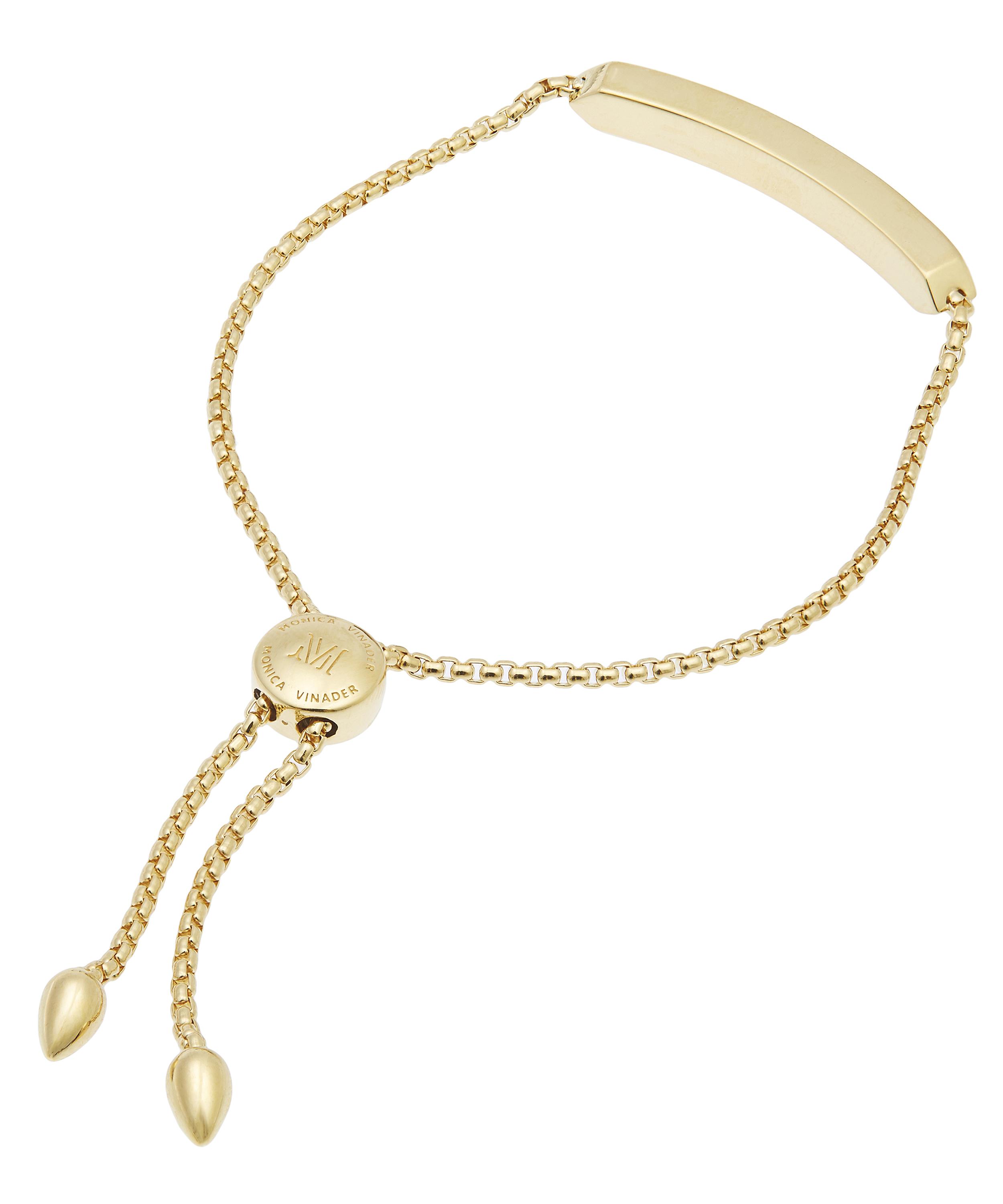 Monica Vinader - Gold Plated Vermeil Silver Baja Skinny Diamond Bracelet image number 1