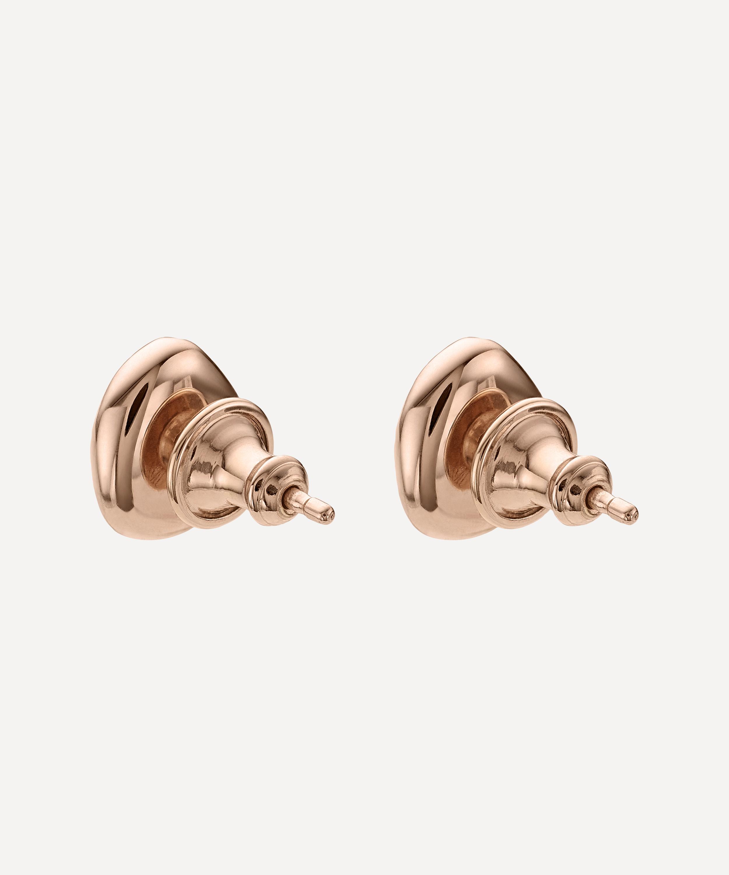 Monica Vinader - Rose Gold Plated Vermeil Silver Nura Small Pebble Stud Earrings image number 1
