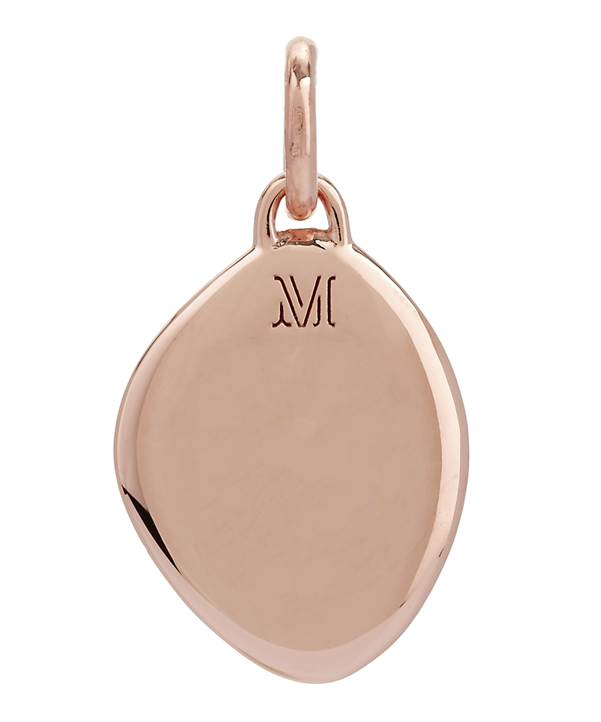 Monica Vinader - Rose Gold Plated Vermeil Silver Nura Teardrop Pendant image number 3