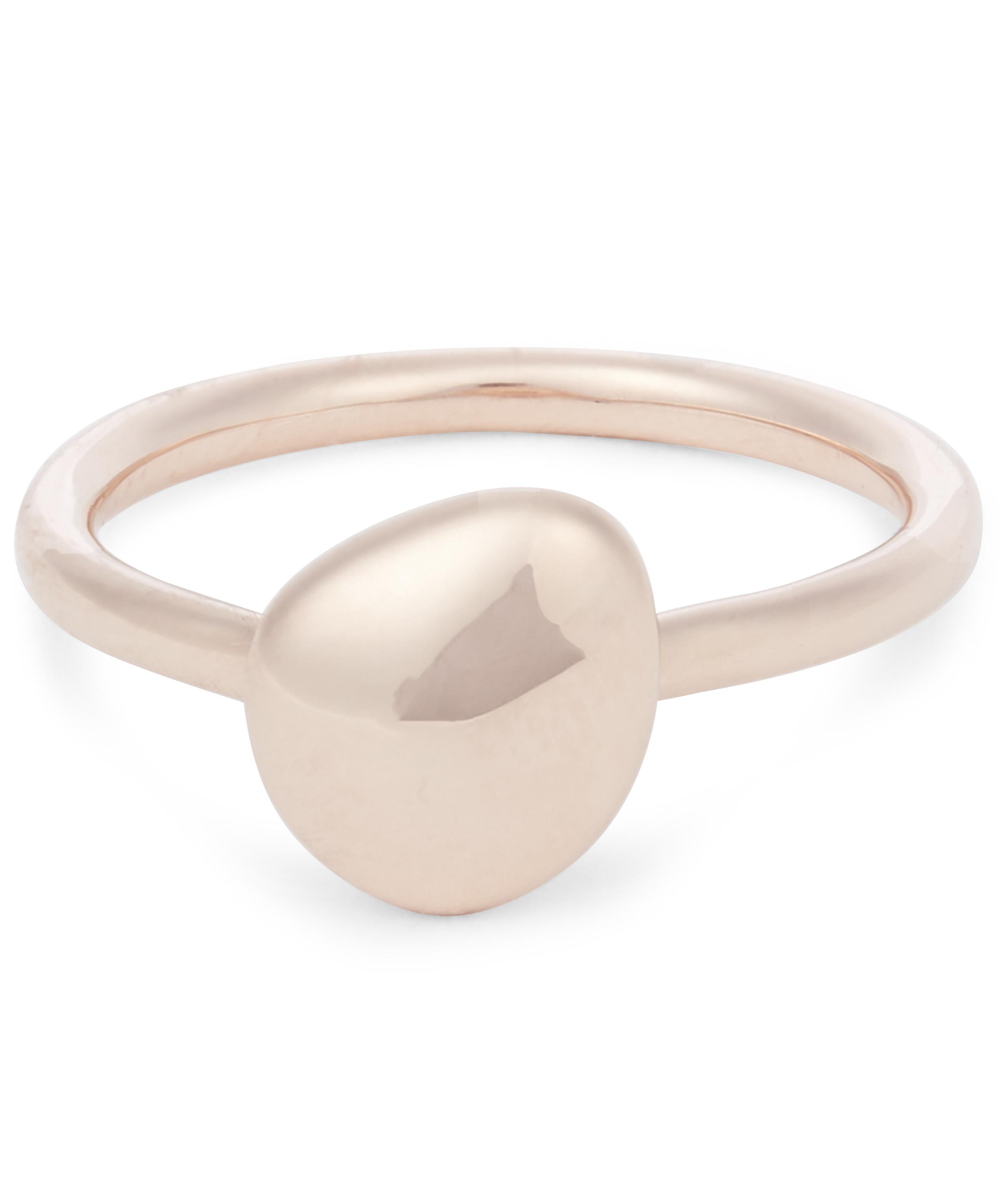 Monica Vinader Rose Gold Plated Vermeil Silver Nura Small Pebble Stacking Ring