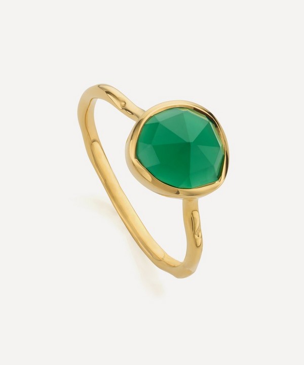Monica Vinader - 18ct Gold-Plated Vermeil Silver Siren Stacking Ring image number null