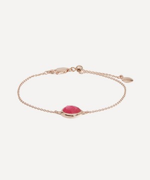 Monica Vinader - Rose Gold Plated Vermeil Silver Siren Pink Quartz Fine Chain Bracelet image number 0