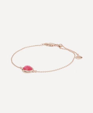 Monica Vinader - Rose Gold Plated Vermeil Silver Siren Pink Quartz Fine Chain Bracelet image number 2