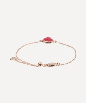 Monica Vinader - Rose Gold Plated Vermeil Silver Siren Pink Quartz Fine Chain Bracelet image number 3