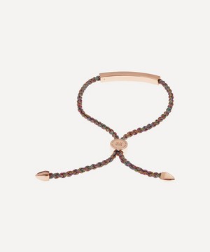Monica Vinader - Rose Gold Plated Vermeil Silver Linear Cord Friendship Bracelet image number 3