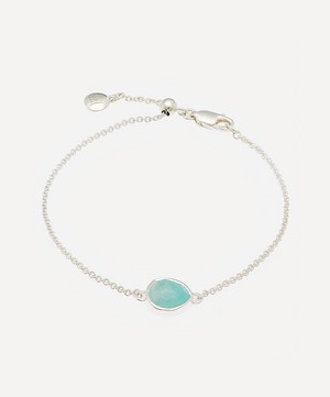 Monica Vinader - Silver Amazonite Siren Fine Chain Bracelet image number 0