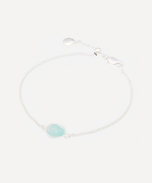 Monica Vinader - Silver Amazonite Siren Fine Chain Bracelet image number 2