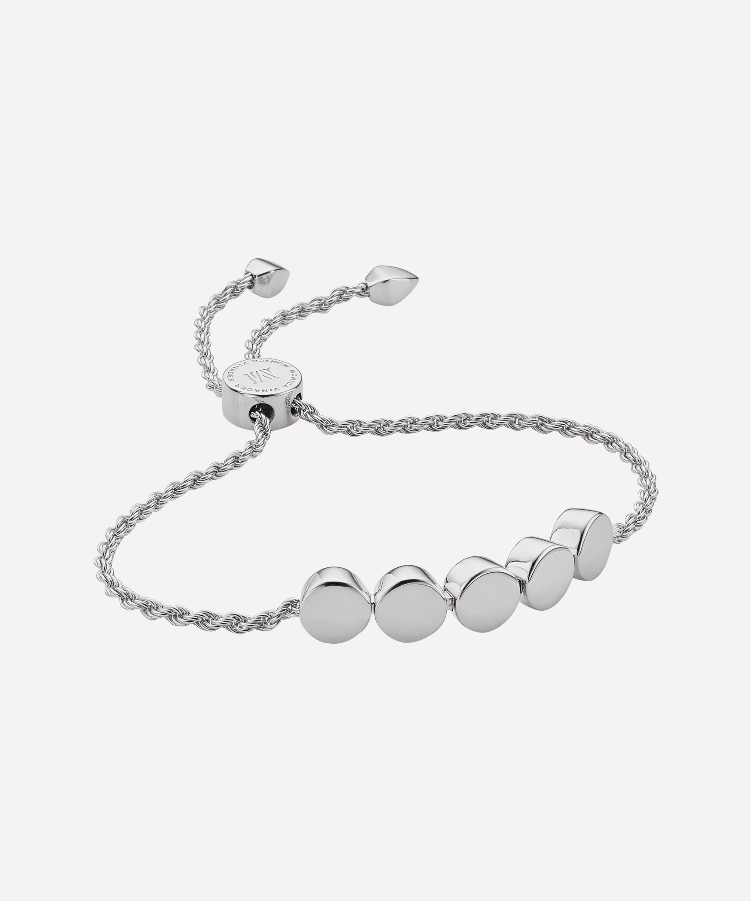 Monica Vinader - Silver Linear Bead Chain Friendship Bracelet image number 0