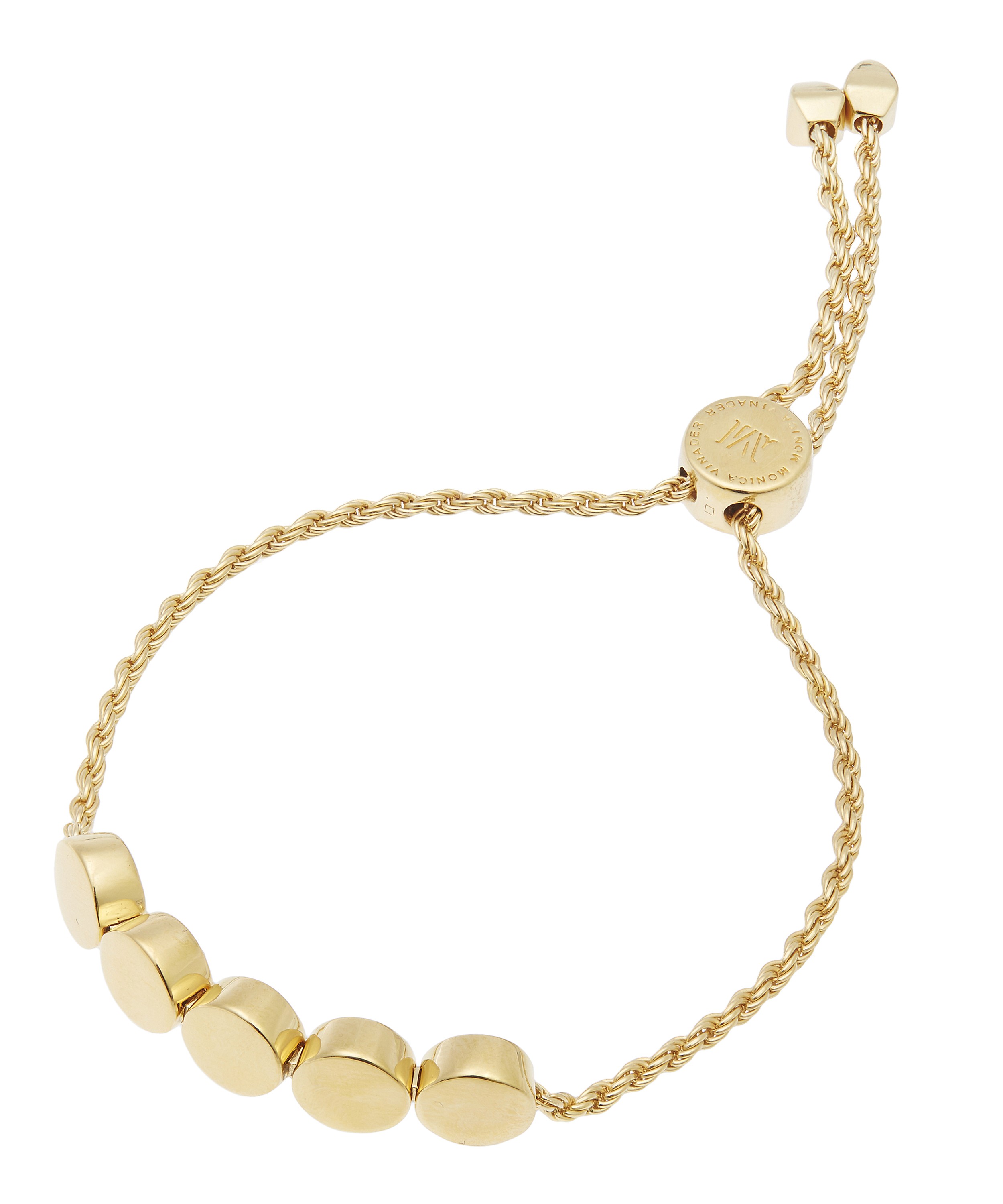 Monica Vinader - Gold Plated Vermeil Silver Linear Bead Friendship Chain Bracelet image number 0