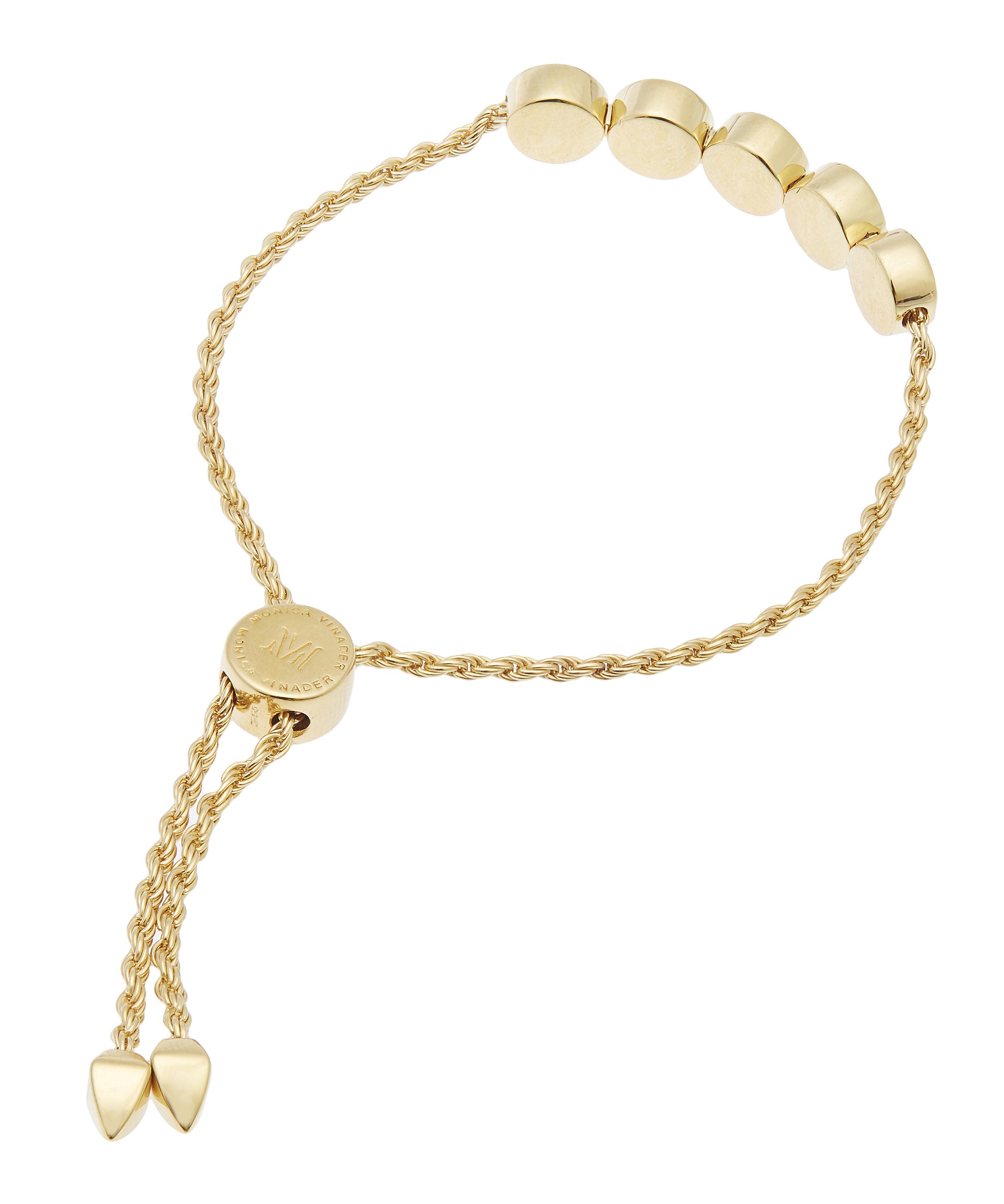 Monica Vinader - Gold Plated Vermeil Silver Linear Bead Friendship Chain Bracelet image number 2