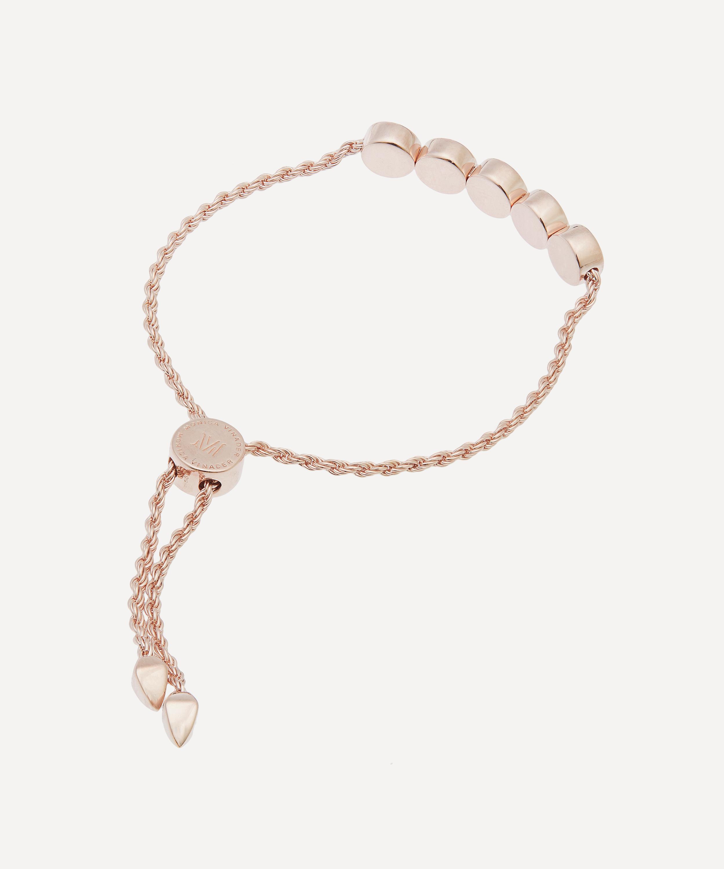 Monica Vinader Rose Gold Plated Vermeil Silver Linear Bead